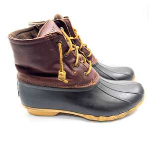 US11 Sperry Top Sider STS91176 Saltwater Rain Duck Boots Waterproof